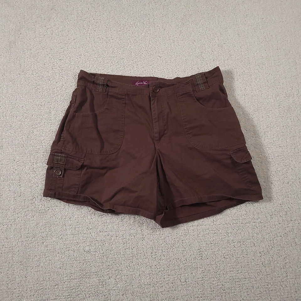 Shorts cargo feminino Gloria Vanderbilt 10 marrom stretch  - Imagem 1 de 4