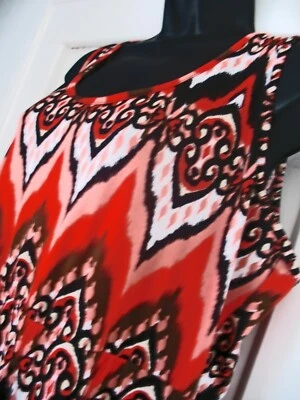 Vestido Retro Maxi Shift Notations Talla Única, Naranja Foto 1 de 4