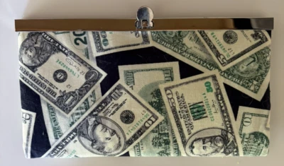 Handmade Money Wallet 8' x 4' Zip Up Coin Purse Inside - Image 1 of 2