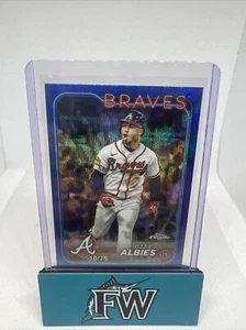 2024 Topps Chrome Ozzie Albies Blue Wave /75 - Picture 1 of 2