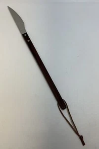 Vintage Japan Long BBQ Knife 17-7/8” Wood Handle Stainless Blade Barrett’s - Picture 1 of 17