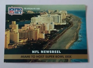 AMERICAN FOOTBALL CARD NFL NEWSREEL PRO SET 1991 MIAMI SUPERBOWL CITY XXIX # 687 - Picture 1 of 2