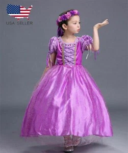 Kid Girl Sofia First Princess Long Dress up Costume Cosplay Halloween 9/10(150) - Picture 1 of 12