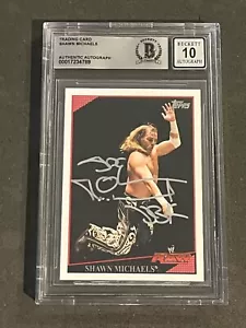 SHAWN MICHAELS 2009 TOPPS SIGNED AUTOGRAPHED CARD BAS AUTHENTIC GEM MINT 10 - Picture 1 of 2