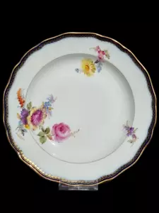 Meissen 25cm Dinner Plate Colourful Flower Bouquet A-Edge - Estate! - Picture 1 of 1