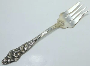 WA Italy William Adams Morning Glory Embossed Silver Plate Large Serving Fork - Picture 1 of 5