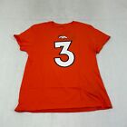 Nike Orange Denver Broncos Drew Lock 3 Football NFL T Shirt Womens Size Large