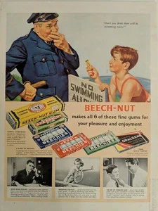 1938 de colección anuncio impreso de goma Beecnut, ¿crees que habrá natación hoy? - Imagen 1 de 1