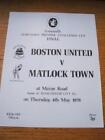 04.05.1978 Northern Premier League Cup Finale: Boston United v Matlock Town [bei M