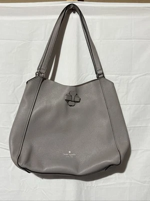 Cartera Bandolera Kate Spade NY Talia Triple Compartimiento Gris Guijarro Cuero Foto 1 de 4