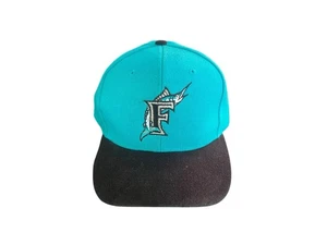 Vintage Florida Marlins 90’s Logo 7 Snap Back Hat! Some staining inside band - Picture 1 of 8