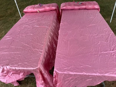 Vintage Pink  Sham & Coverlet  Set Boudoir Glam Girly - Image 1 of 4