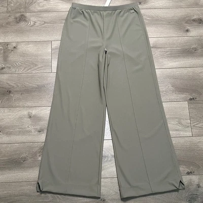 Pantalones Victoria's Secret tiro alto pierna ancha verde gris talla grande Foto 1 de 4