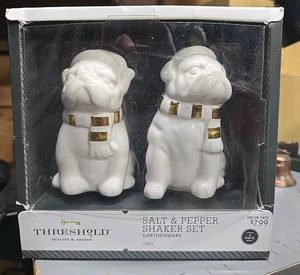 NUOVA sciarpa Bulldog Natale sale pepe soglia terracotta inglese con oro - Foto 1 di 1