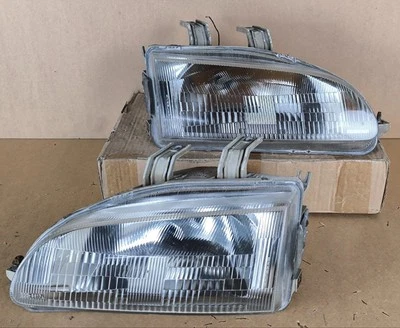 JDM Honda Civic EG6 EG9 SR3 SR4 1992-1995 Front STANLEY Head Lights Lamps Light - Image 1 of 4