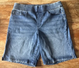 DKNY Jeans Damen Denim Pull On Stretchy Shorts/Jorts Blau Größe L - Bild 1 von 7