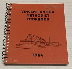 Vtg Vincent United Methodist Church Cookbook Recipe Book Minot North Dakota 1984 - Picture 1 of 16