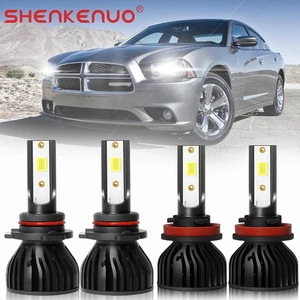 For Dodge Charger 2011 - 2014 4x LED Headlight Bulbs Hi+Lo Beam+Fog Lights - Foto 1 di 11