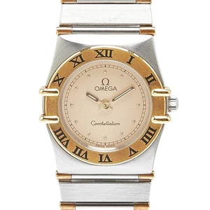 Wristwatch OMEGA Constellation Quartz Gold Dial Stainless Steel Ladies Used - Picture 1 of 8