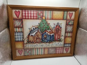 HOMCO Home Interiors All Hearts Come Home at Christmas Picture 12" x 15" - Picture 1 of 15