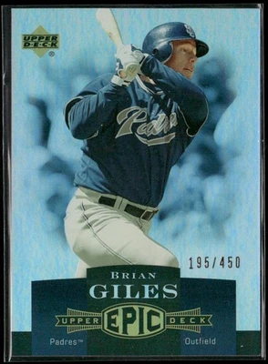 2006 Upper Deck Epic Брайан Джайлс No205 /450 San Diego Padres - Изображение 1 из 2