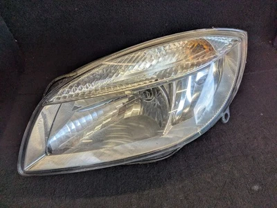 07-10 MK2 5J SKODA FABIA PRE-FACELIFT NEARSIDE PASSENGER SIDE CHROME HEADLIGHT - image 1 of 4