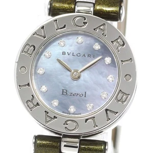 Bvlgari B-Zero1 12P Diamond Quartz Ladies Watch Blue Shell Dial, Used - Picture 1 of 6
