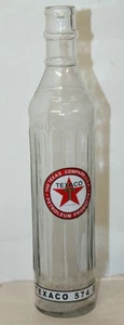VINTAGE STYLE TEXACO MOTOR OIL GLASS BOTTLE 15'' QUART GAS STATION ADVERTISING - Picture 1 of 8