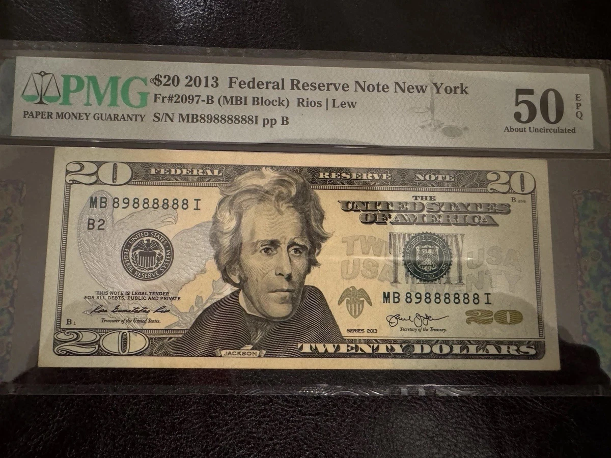 2013年20美元美国小尺寸纸币钞票| eBay