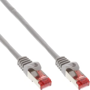10x InLine Patchkabel, S/FTP (PiMf), Cat.6, 250MHz, PVC, Kupfer, grau, 40m - Photo 1/2