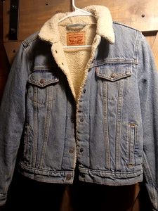 levis denim jacket lined girls large - Picture 1 of 3