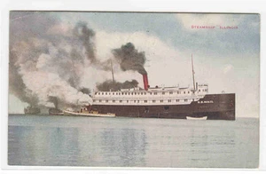 Steamer Illinois Lake Michigan 1922 postcard - Picture 1 of 1