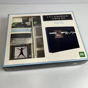 Making Memories: 6x6 Scrapbook Album Kit, For Baby Boy Navy Blue NEW - Picture 1 of 3