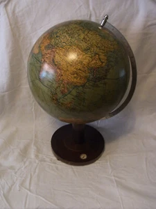 20" Columbus Berlin Earth Globus anni 20 circa 30 antico tedesco #W/U - Foto 1 di 20