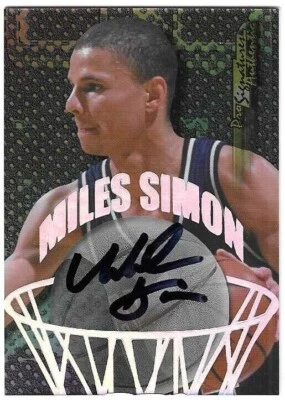 Miles Simon Arizona Wildcats Basketball Edge Autograph Rookie Card 1999 Auto NBA - Image 1 of 2