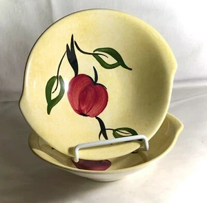 2 tazones de cereal arrastrados Blue Ridge Apple Jack de 7" - Imagen 1 de 2