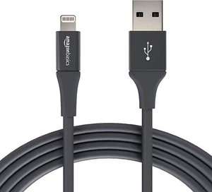 Amazon Basics USB A Cable with Lightning Connector, iPhone Cables 12 Pack - Gray - Picture 1 of 6