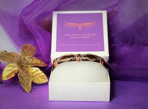 Cuff Bracelet/Copper and Brown Leather-Handmade- Gift Box/Free Shipping-BL0301 - Picture 1 of 7