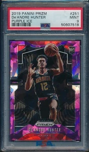 2019-2020 Panini Prizm PURPLE ICE /149 DeAndre Hunter Rookie RC #251 PSA 9 Hawks - Picture 1 of 2