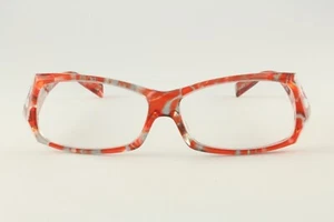 Authentic Alain Mikli AL1003 0212 54mm Translucent Orange Marble Glasses France - Picture 1 of 5