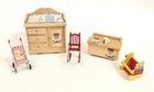 Dollhouse Furniture Miniature Lot Baby Nursery Toy Box Changing Table Toys