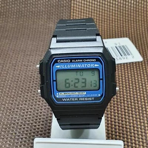 Casio F-105W-1A Classic Black Resin  EL Backlight Daily Alarm Digital Watch - Bild 1 von 12