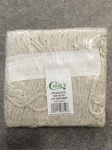 Auswahl 16 Unzen #24 Natürliche Baumwolle Schnitt Ende Nass Mopp Kopf Pinch Typ Mopp Kopf (1 EA) - Bild 1 von 2