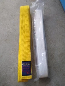 VTG Original Martial Arts Taekwondo Karate Yellow And White Belt  - Picture 1 of 2