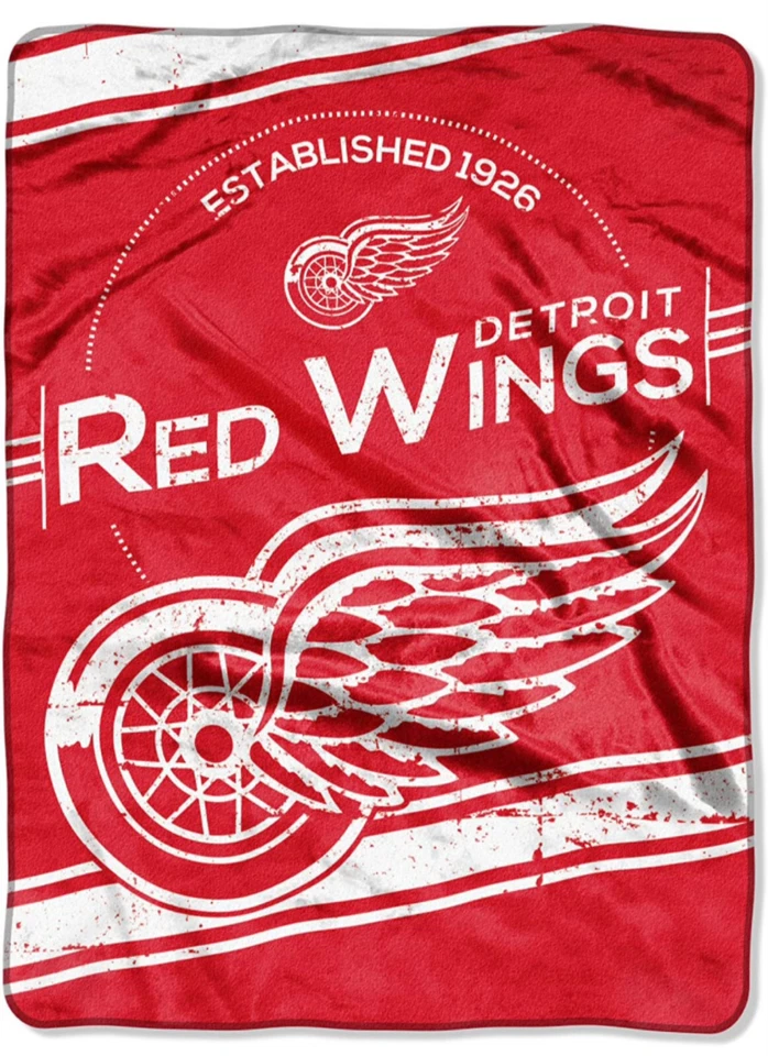 Manta de felpa Detroit Red Wings, 60”x80” - Manta cálida y suave de la NHL Foto 1 de 3