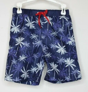 Boys Swimfix Palm Tree Swim Trunks Blue Size 4 - Picture 1 of 2
