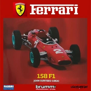 FERRARI 158 F1 JOHN SURTEES 1964 SCALA 1:43 BRUMM CON FASCICOLO (C296) - Foto 1 di 2