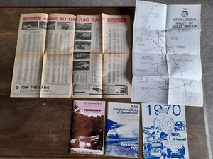 RAC rally programme 1970.1970 RAC regulations.1970 RAC dinner menu. maps - Picture 1 of 11