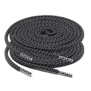 2 Pair Round Reflective Shoe laces Replacement Rope for Sneakers Running Shoes - Picture 1 of 29