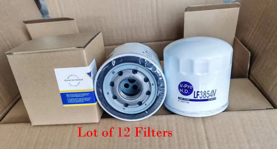 12x Filtro de aceite de motor LF3854 compatible con OEM #2-94654-200-0Chevrolet GMC ISUZU L4 4,8 L4 Foto 1 de 1